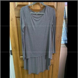 Long sleeve grey dress